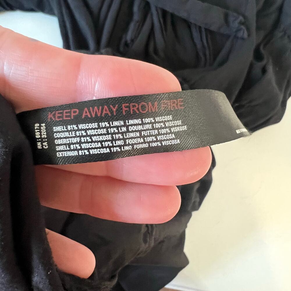 Free People Vintage Summer Midi Black Dress with Buttons Size Large - Picture 7 of 15